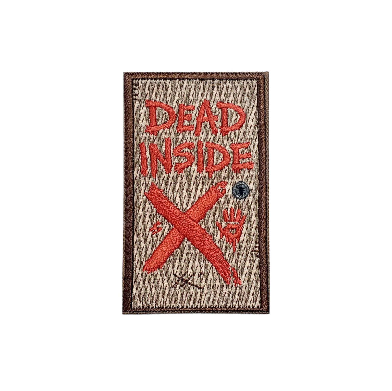 Dead Inside horror patch by Kolorspun showing a dark, distressed design perfect for clothing or accessories.