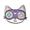 Kolorspun Controller Cat Pin pin featuring a cute cat design, perfect for accessorizing clothing or bags.
