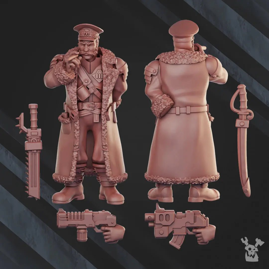 3d Printed Commissar Kustov by DakkaDakka Miniatures by Last Hope Miniatures