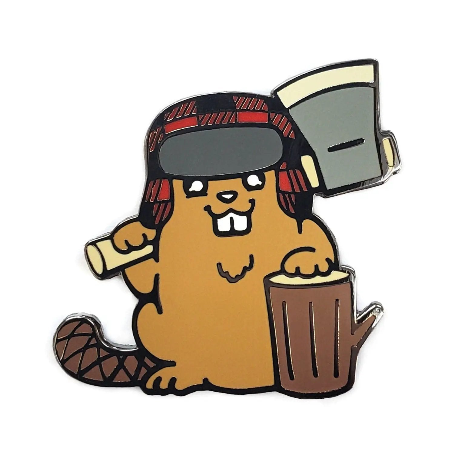 Kolorspun Lumberjack Beaver golf ball marker featuring a detailed beaver design on a colorful, durable golf accessory.