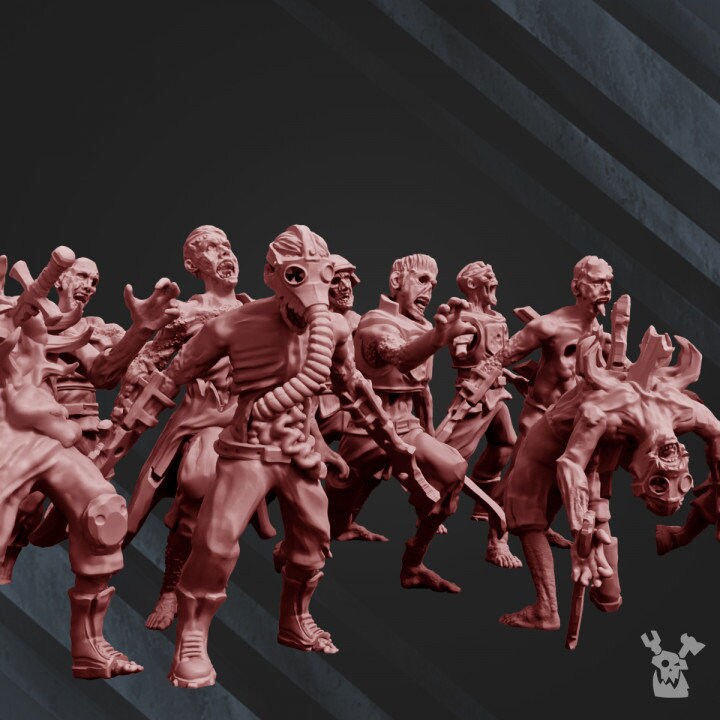 3d Printed Pandemic Zombies Squad x10 by DakkaDakka