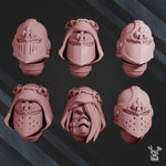 3d Printed War Sisters Bits - Helmet Set x6 by DakkaDakka