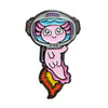 Kolorspun astronaut axolotl pin featuring a cute axolotl in a space helmet, perfect for pin collectors and space enthusiasts.