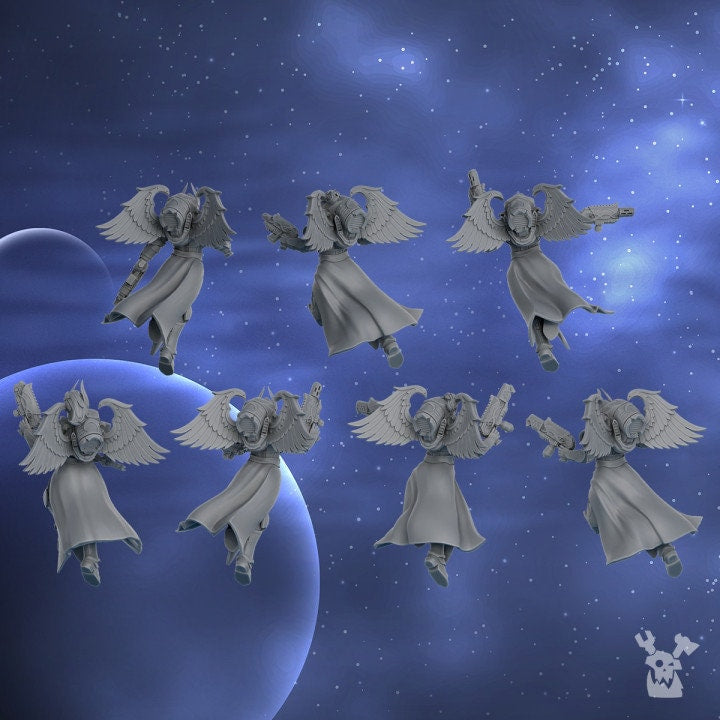 3d Printed Lunar Angels Squad x5 by DakkaDakka