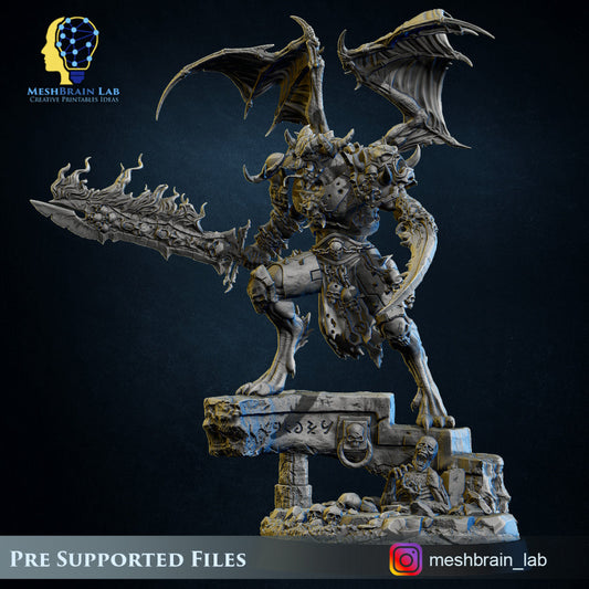 3d Printed Doom Marine Rewarded by the Gods by Meshbrain labs