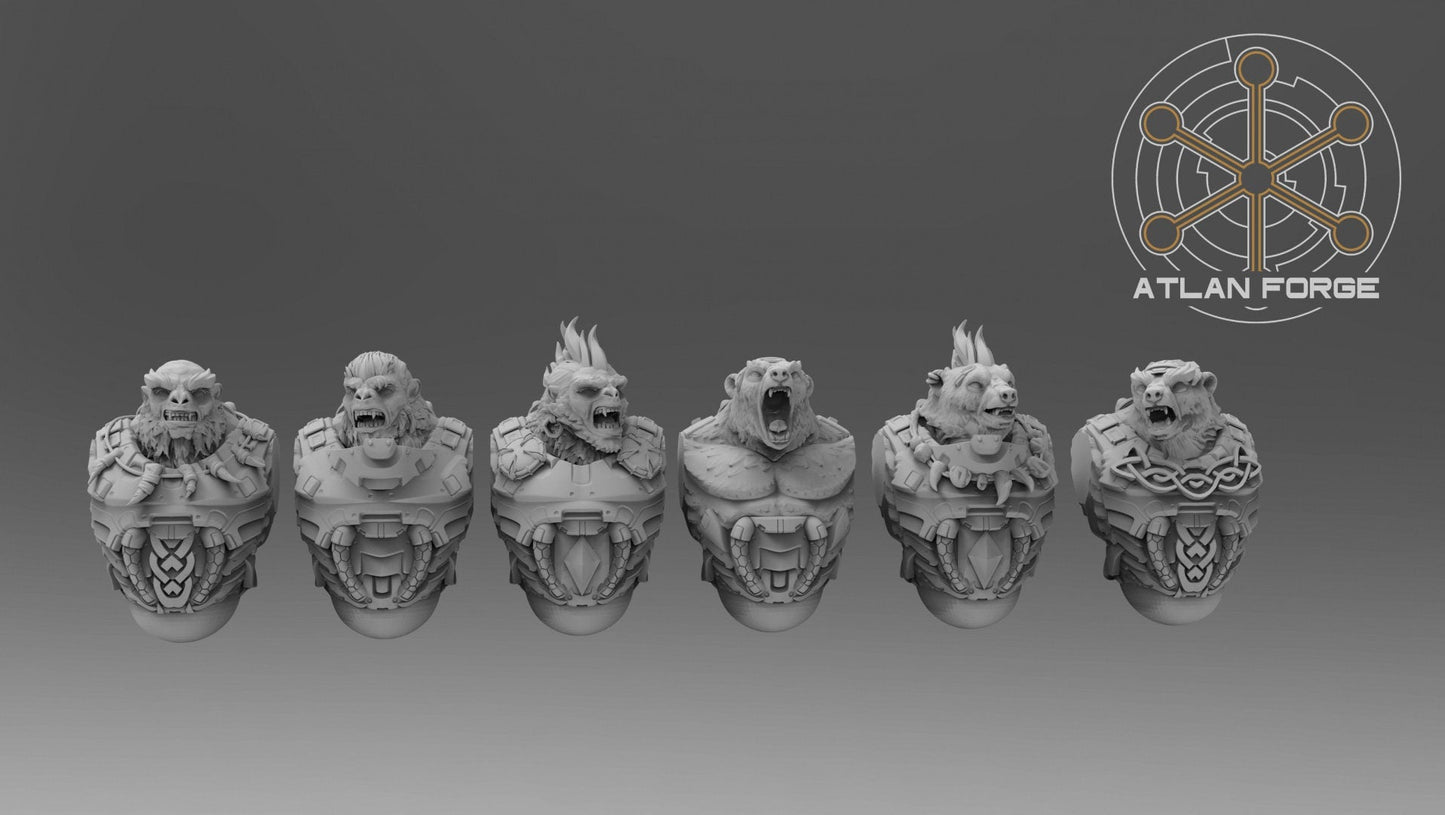 3d Printed Asgardian Ursanthropes x5 by Atlan Forge Miniatures