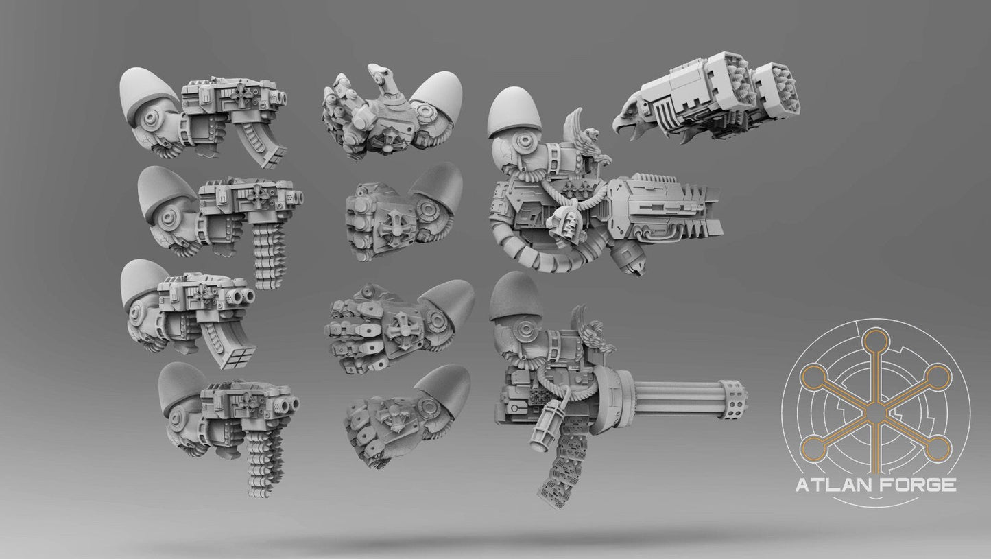 3d Printed Templar Crusaders x5 by Atlan Forge Miniatures