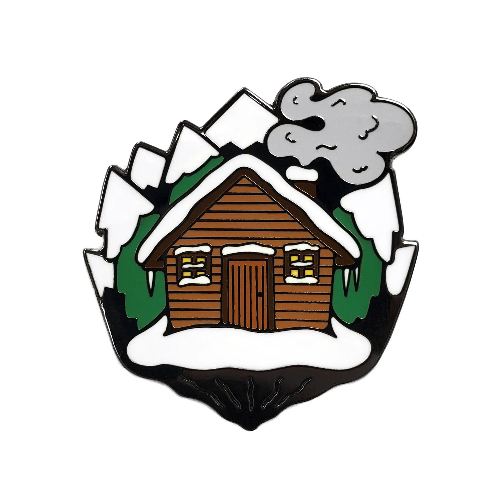 Kolorspun Log Cabin golf ball marker with detailed log cabin design, ideal for marking golf balls on the course.