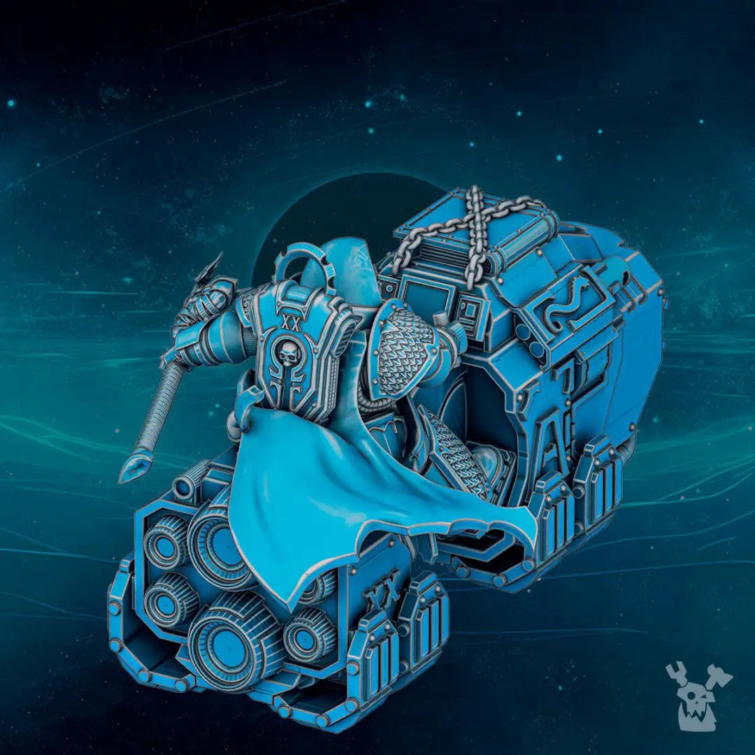 3d Printed Scylla Legion Mage on Bike by DakkaDakka Miniatures by Last Hope Miniatures