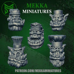3d Printed Ork Chef Heads x10 by Mekka Miniatures by Last Hope Miniatures