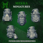 3d Printed Ork Gas Mask Heads x10 by Mekka Miniatures by Last Hope Miniatures