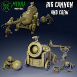 3d Printed Ork Pirate Big Cannon Goblin Crew by Mekka Miniatures by Last Hope Miniatures