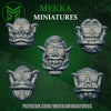3d Printed Ork Nerd Heads x10 by Mekka Miniatures by Last Hope Miniatures