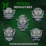 3d Printed Ork Nerd Heads x10 by Mekka Miniatures by Last Hope Miniatures