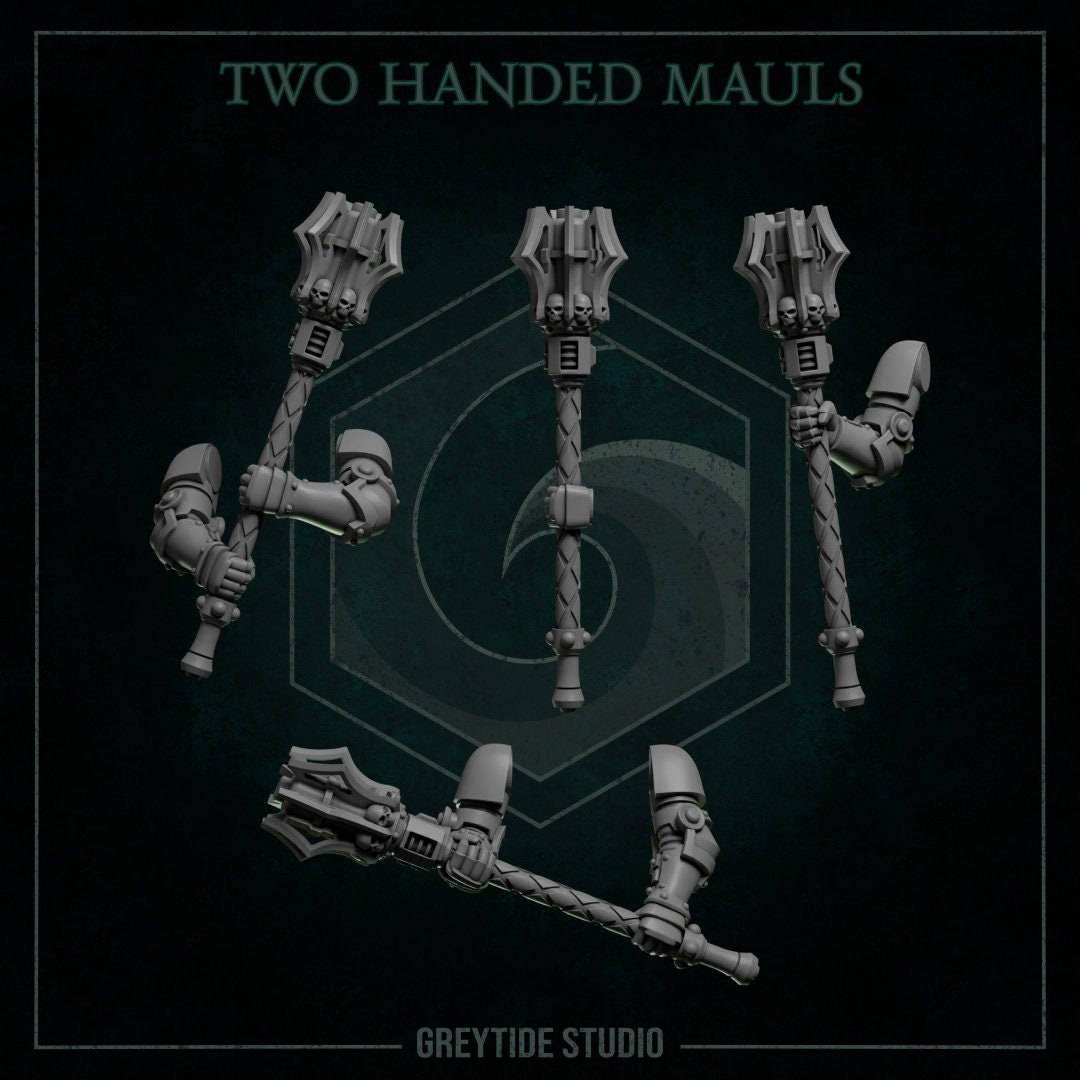 3d Printed Two Handed Mauls x6 by Greytide Studio