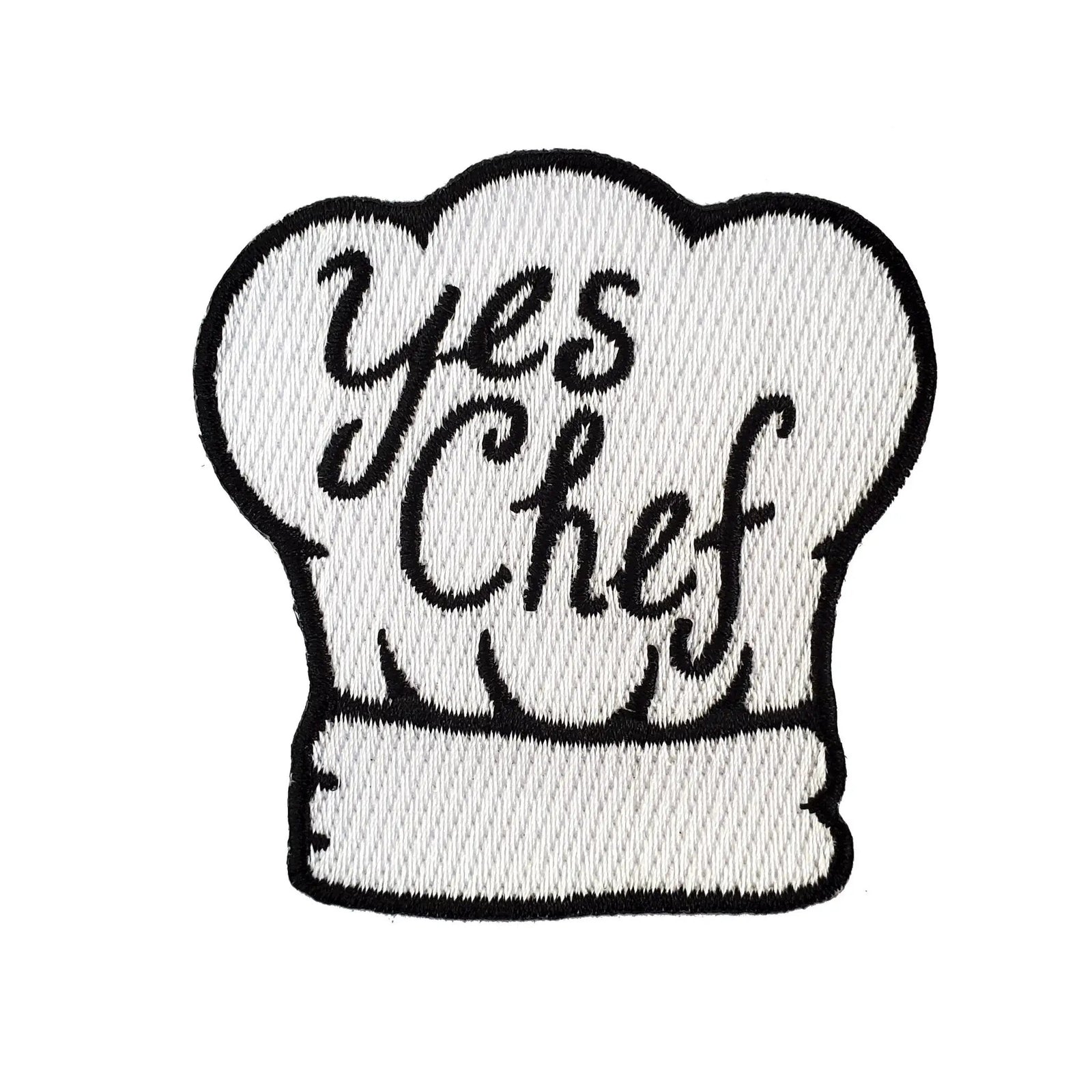 Kolorspun Yes Chef patch featuring vibrant embroidery, perfect for sewing onto clothing or accessories for a fun, colorful look.