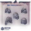 3d Printed Primal Hounds Big Shoulderpads x10 by Greytide Studio by Last Hope Miniatures