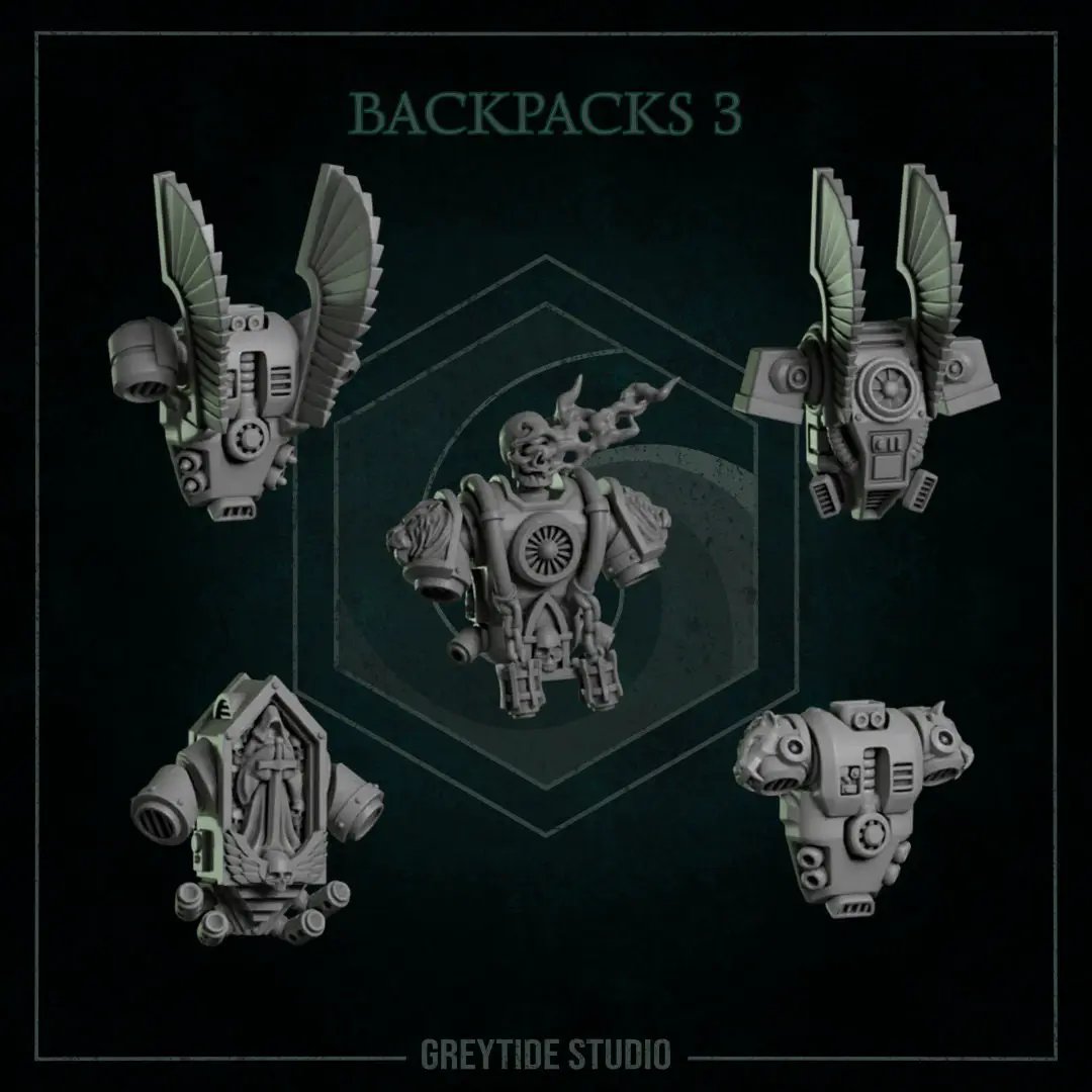 3d Printed Backpacks x10 by Greytide Studio by Last Hope Miniatures