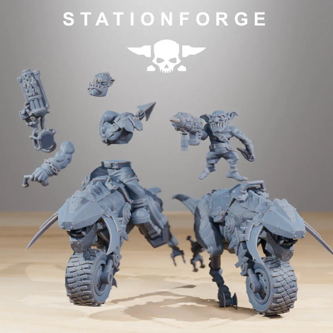 3D Printed Orkaz Beast Riders x10 by StationForge Miniatures by Last Hope Miniatures