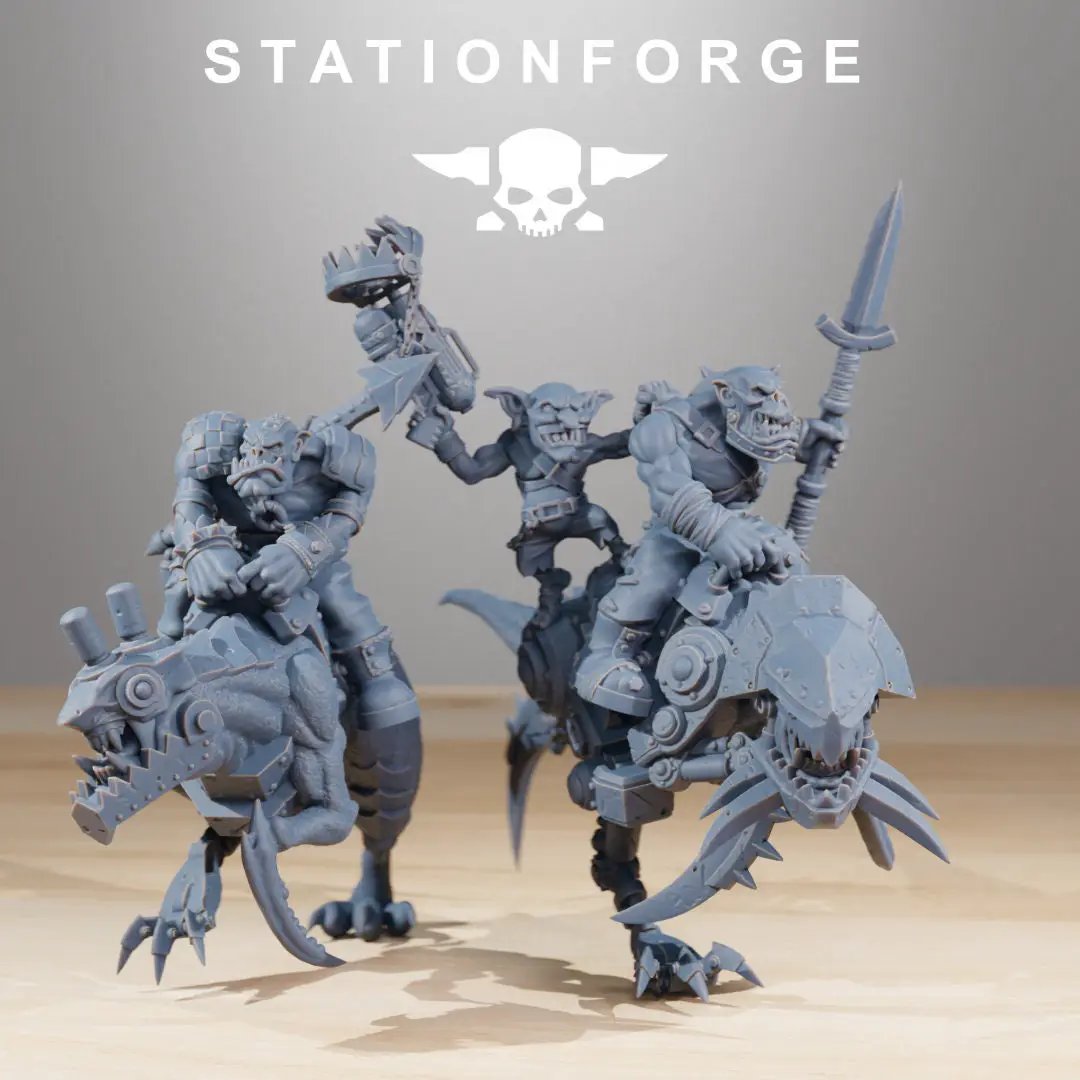 3D Printed Orkaz Beast Riders x10 by StationForge Miniatures by Last Hope Miniatures