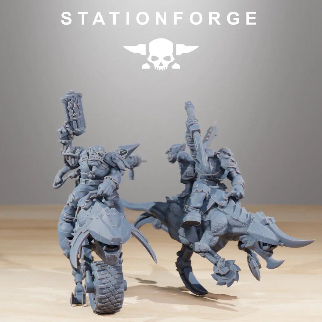 3D Printed Orkaz Beast Riders x10 by StationForge Miniatures by Last Hope Miniatures