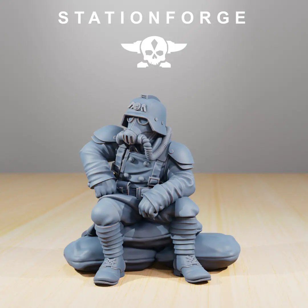 3D Printed GrimGuard Comrades by StationForge Miniatures by Last Hope Miniatures