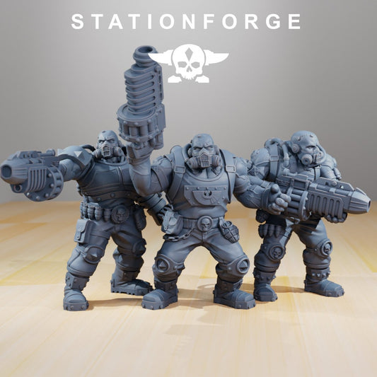 3D Printed National Guard Guerrillas x3 by StationForge Miniatures