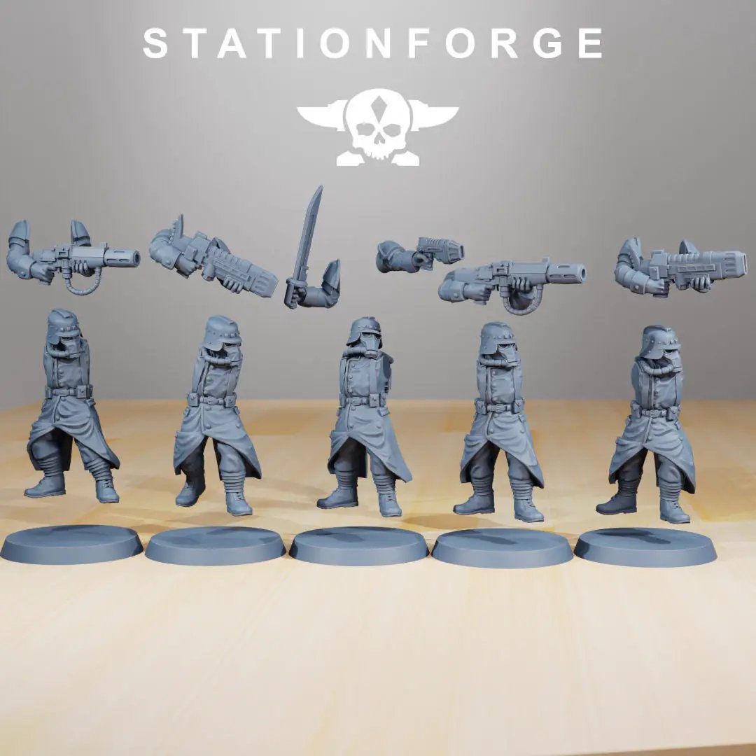 3D Printed GrimGuard Evaporators x5 by StationForge Miniatures by Last Hope Miniatures