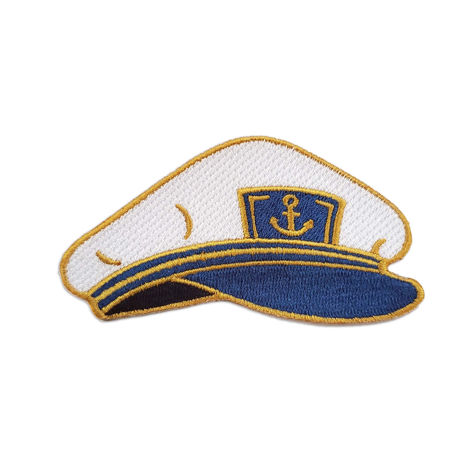 Kolorspun Captain's Hat Patch showing embroidered nautical design on a fabric patch for clothing or accessories.