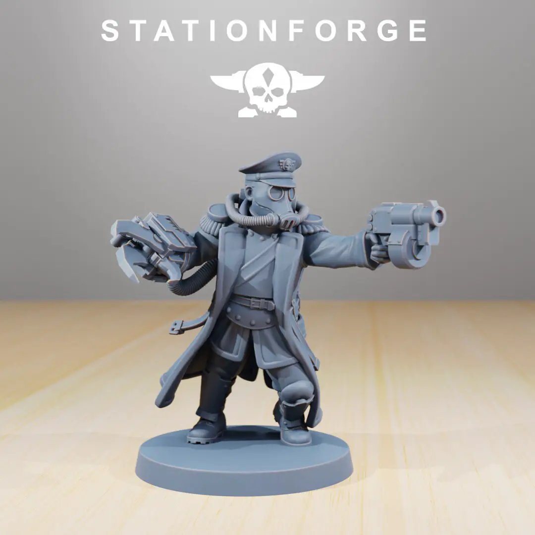 3D Printed GrimGuard Officers by StationForge Miniatures by Last Hope Miniatures