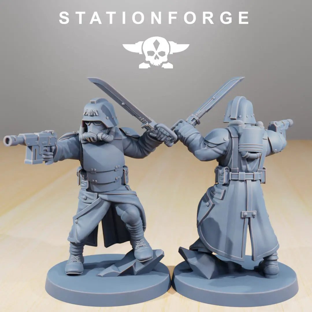 3D Printed GrimGuard Command Force by StationForge Miniatures by Last Hope Miniatures
