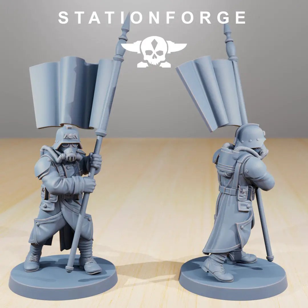 3D Printed GrimGuard Command Force by StationForge Miniatures by Last Hope Miniatures