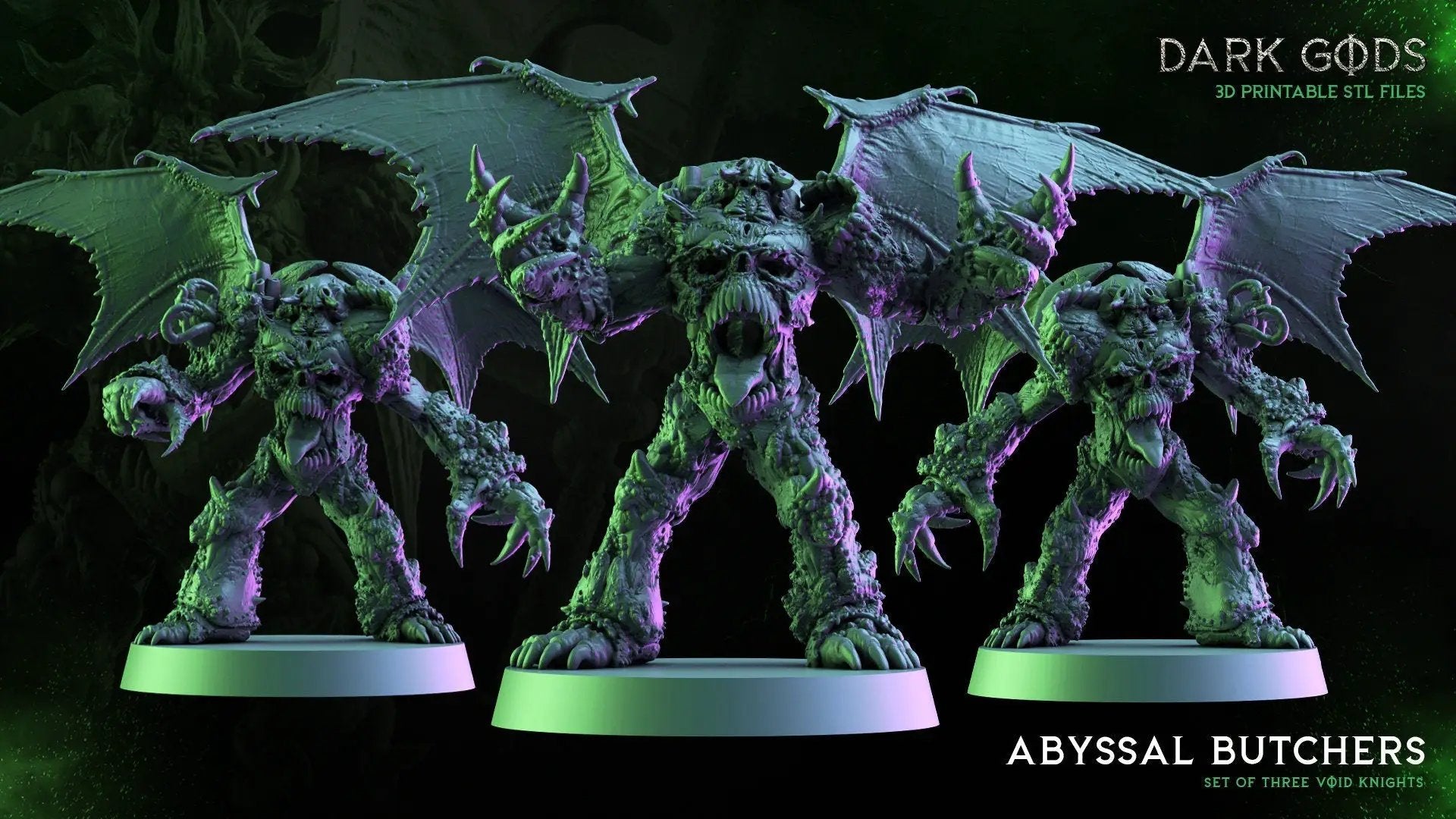 3D Printed Abyssal Lord by Dark Gods Miniatures by Last Hope Miniatures