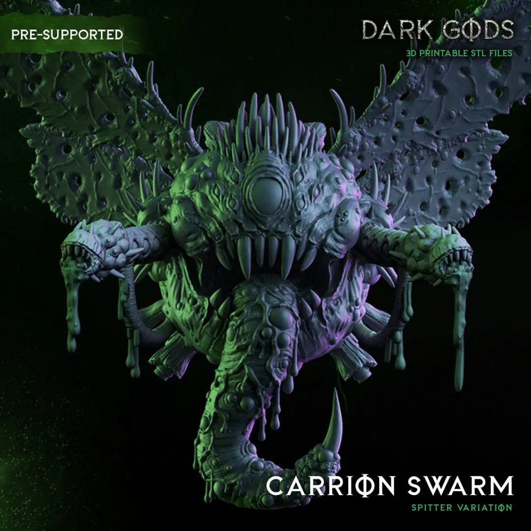 3D Printed Carrion Swarm by Dark Gods Miniatures by Last Hope Miniatures
