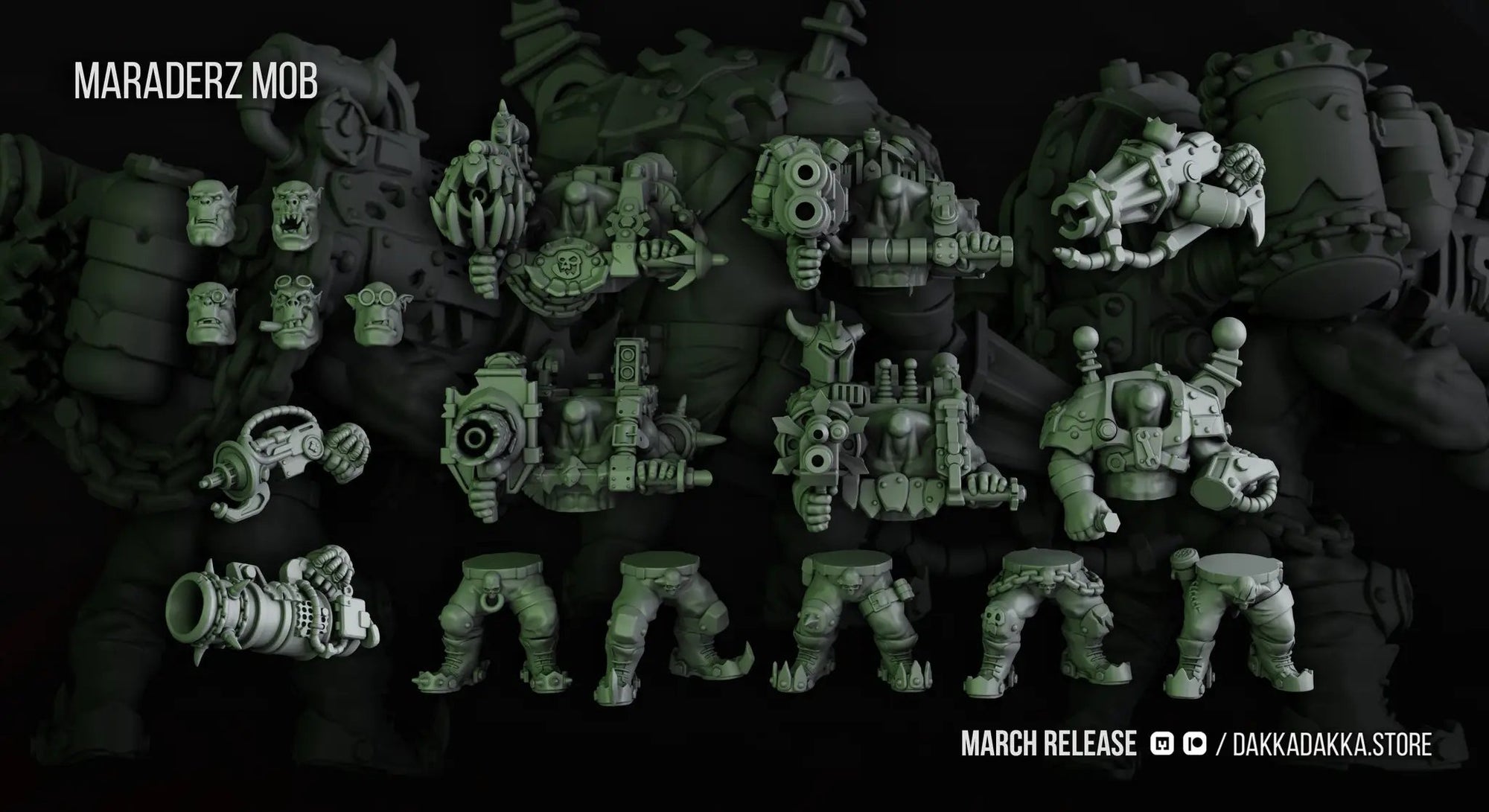 3d Printed Ork Maradaz x5 by DakkaDakka Miniatures by Last Hope Miniatures