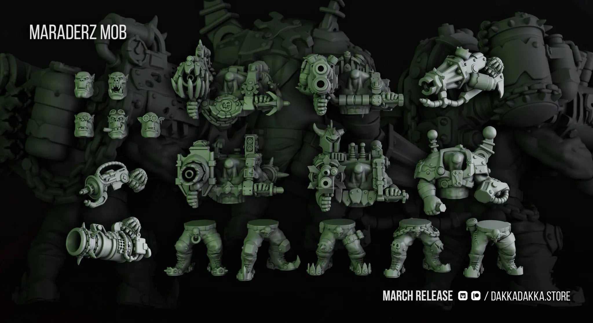 3d Printed Ork Maradaz x5 by DakkaDakka Miniatures by Last Hope Miniatures