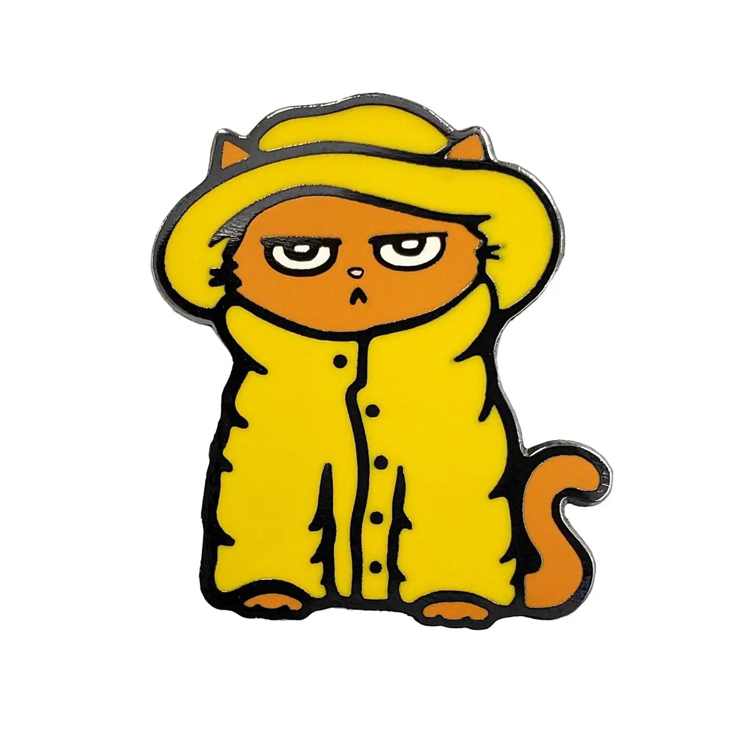 Kolorspun Raincoat Cat golf ball marker featuring a colorful cat design, perfect for marking golf balls on the course.
