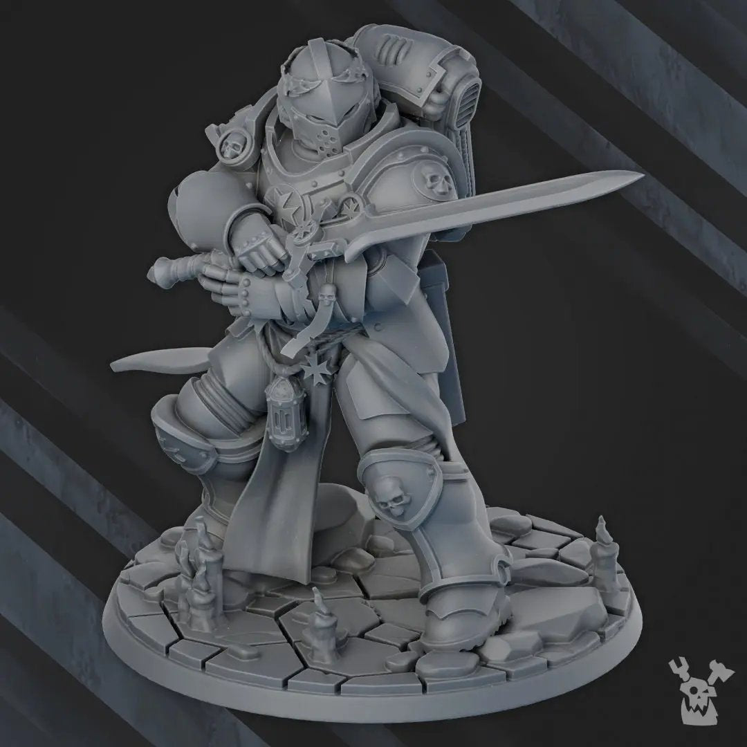 3d Printed Templar Space Knight by DakkaDakka Miniatures by Last Hope Miniatures