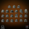 3D Printed Flame Lizards Shoulder Bits x21 by EightLegsMiniatures