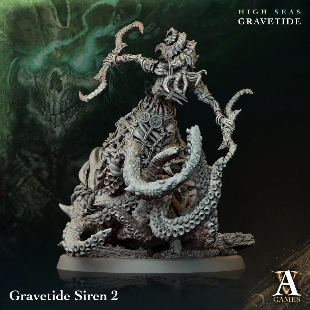 3D Printed Gravetide Siren by Archvillain Games by Last Hope Miniatures