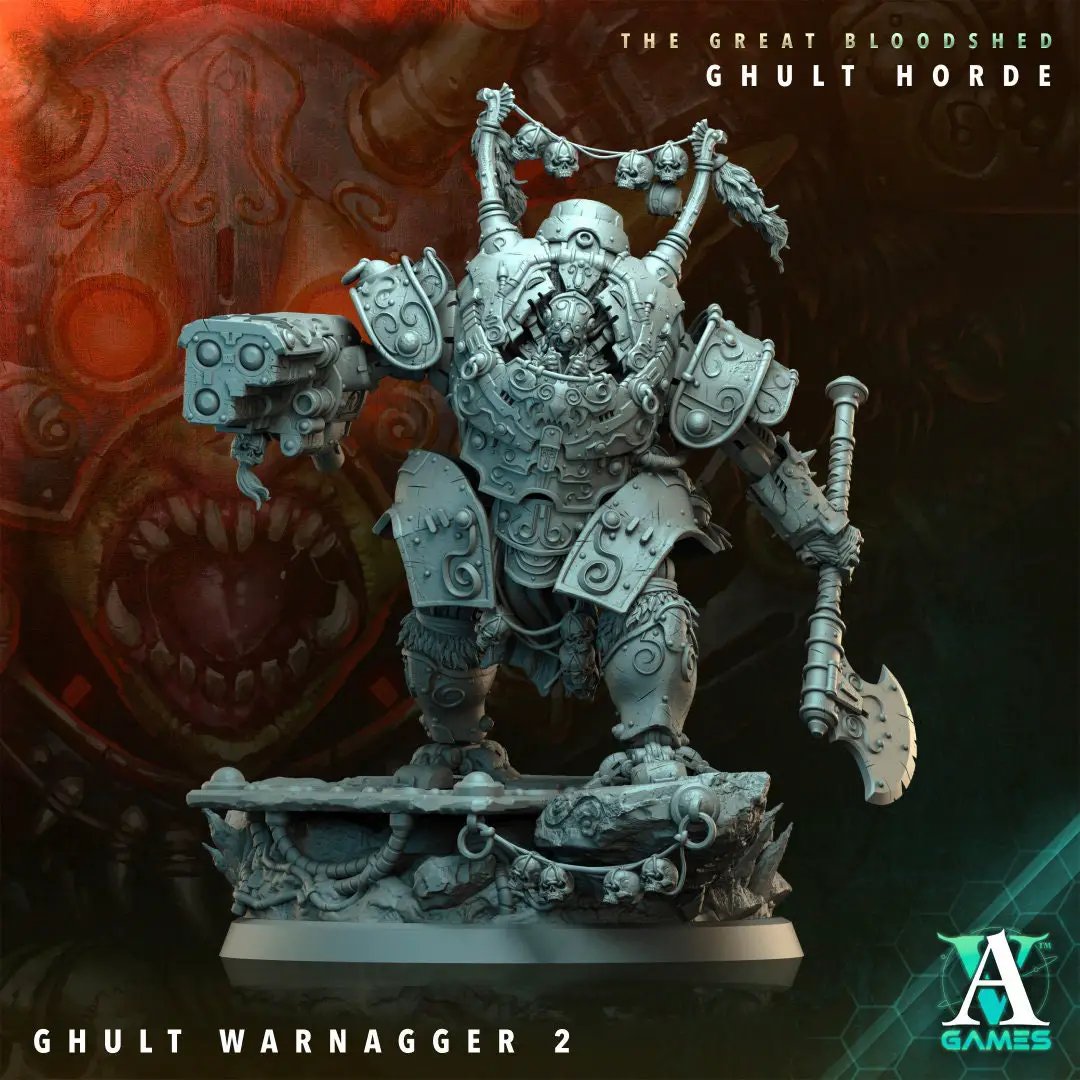 3D Printed Ghult Warnagger by Archvillain Games by Last Hope Miniatures