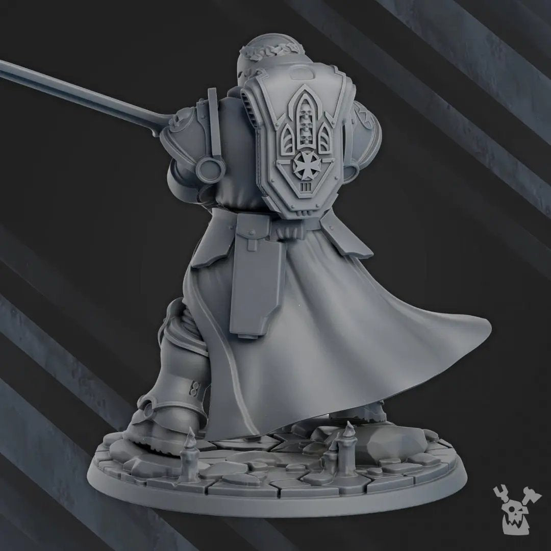 3d Printed Templar Space Knight by DakkaDakka Miniatures by Last Hope Miniatures