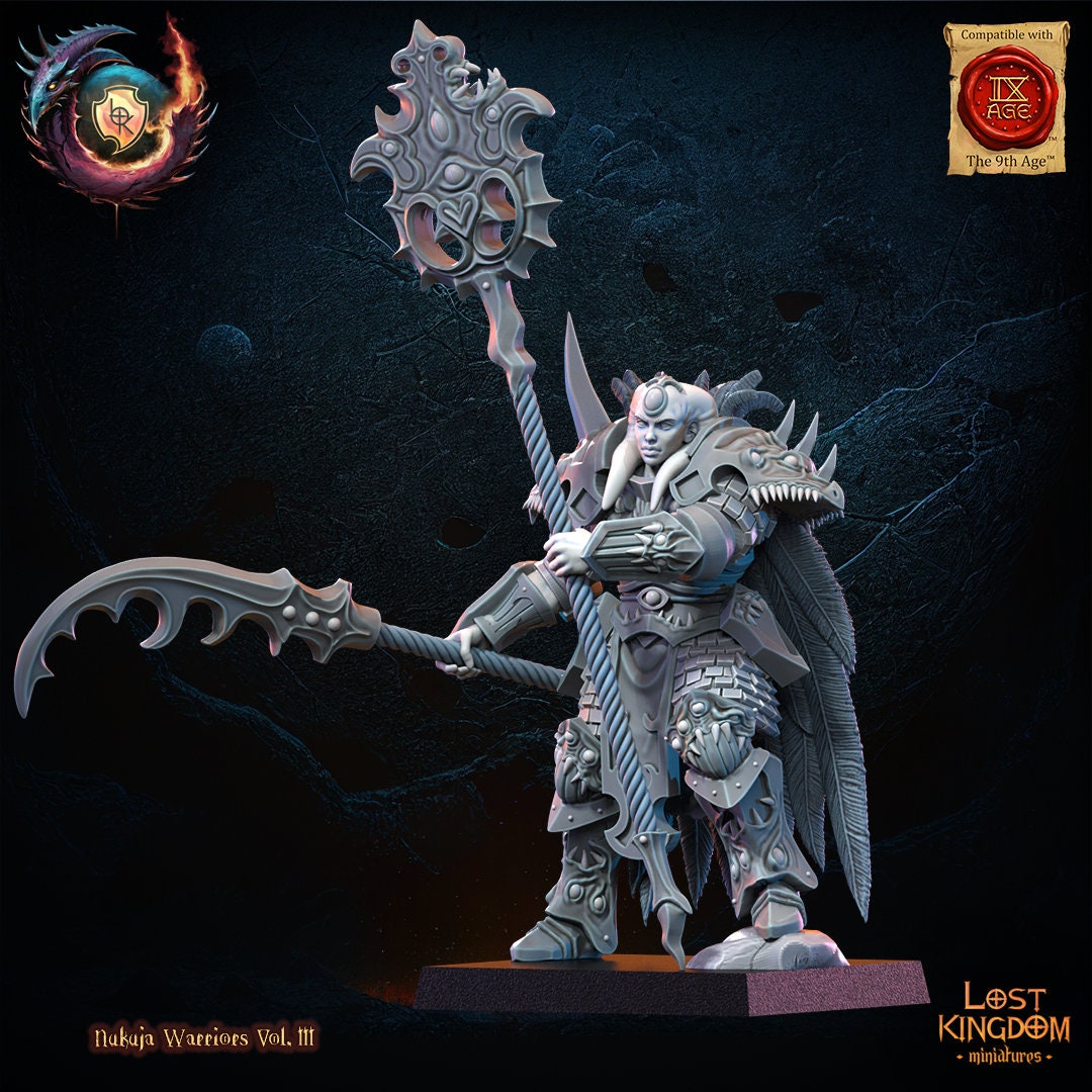 3D Printed Chaotic Sorceress by Lost Kingdom Miniatures
