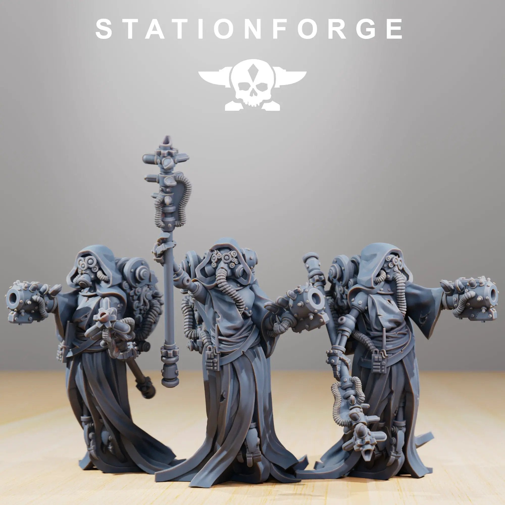 3D Printed Scavenger Electro Lights by StationForge Miniatures by Last Hope Miniatures