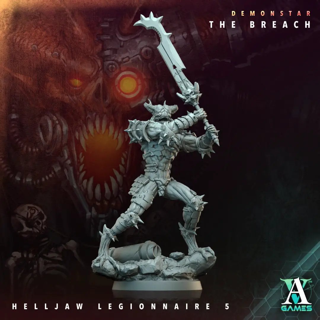 3D Printed Helljaw Legionnaire by Archvillain Games by Last Hope Miniatures