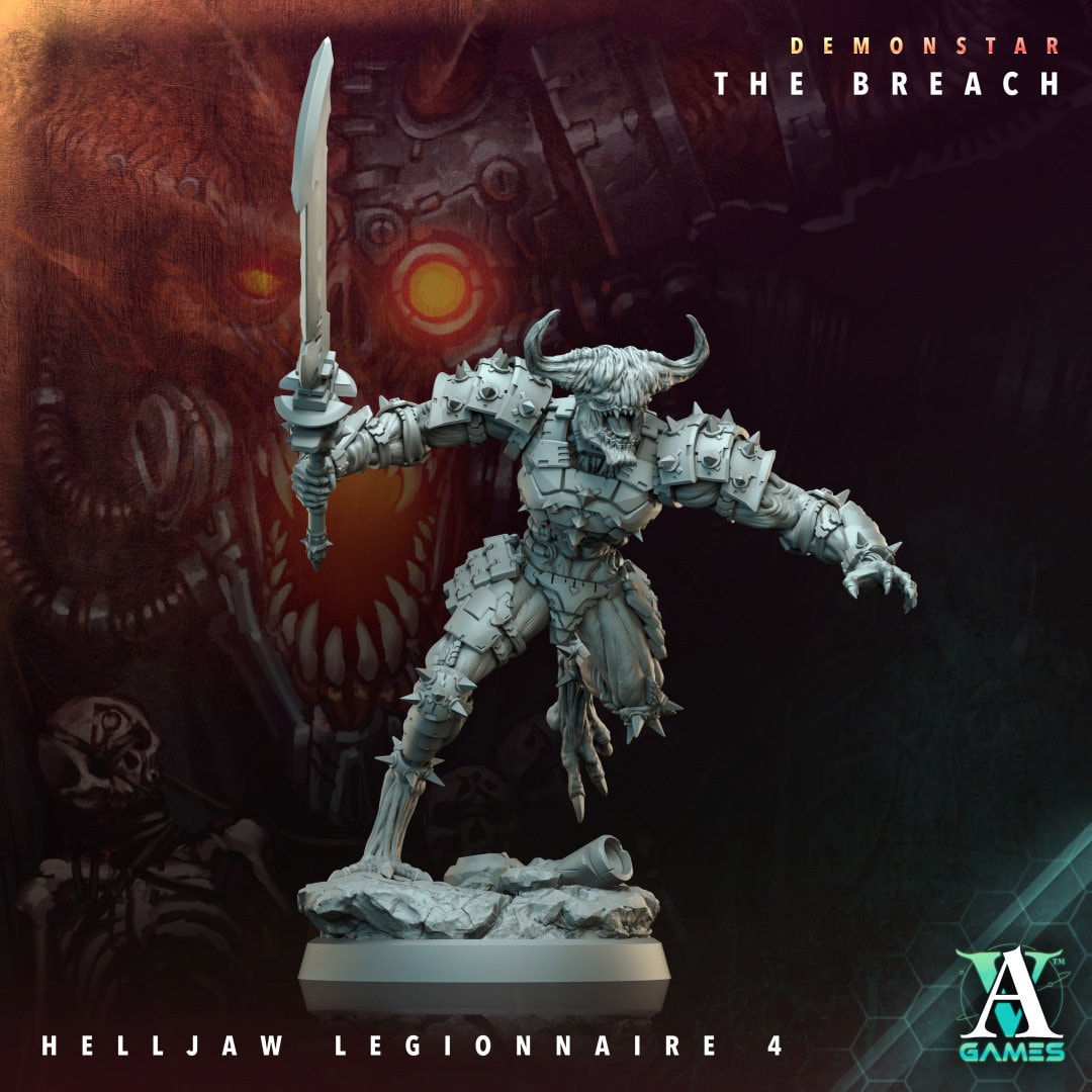 3D Printed Helljaw Legionnaire by Archvillain Games by Last Hope Miniatures