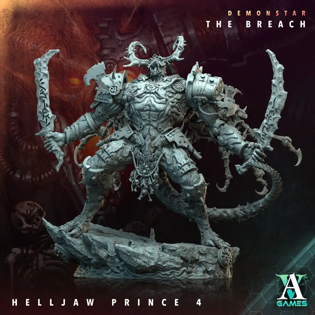 3D Printed Helljaw Prince by Archvillain Games by Last Hope Miniatures
