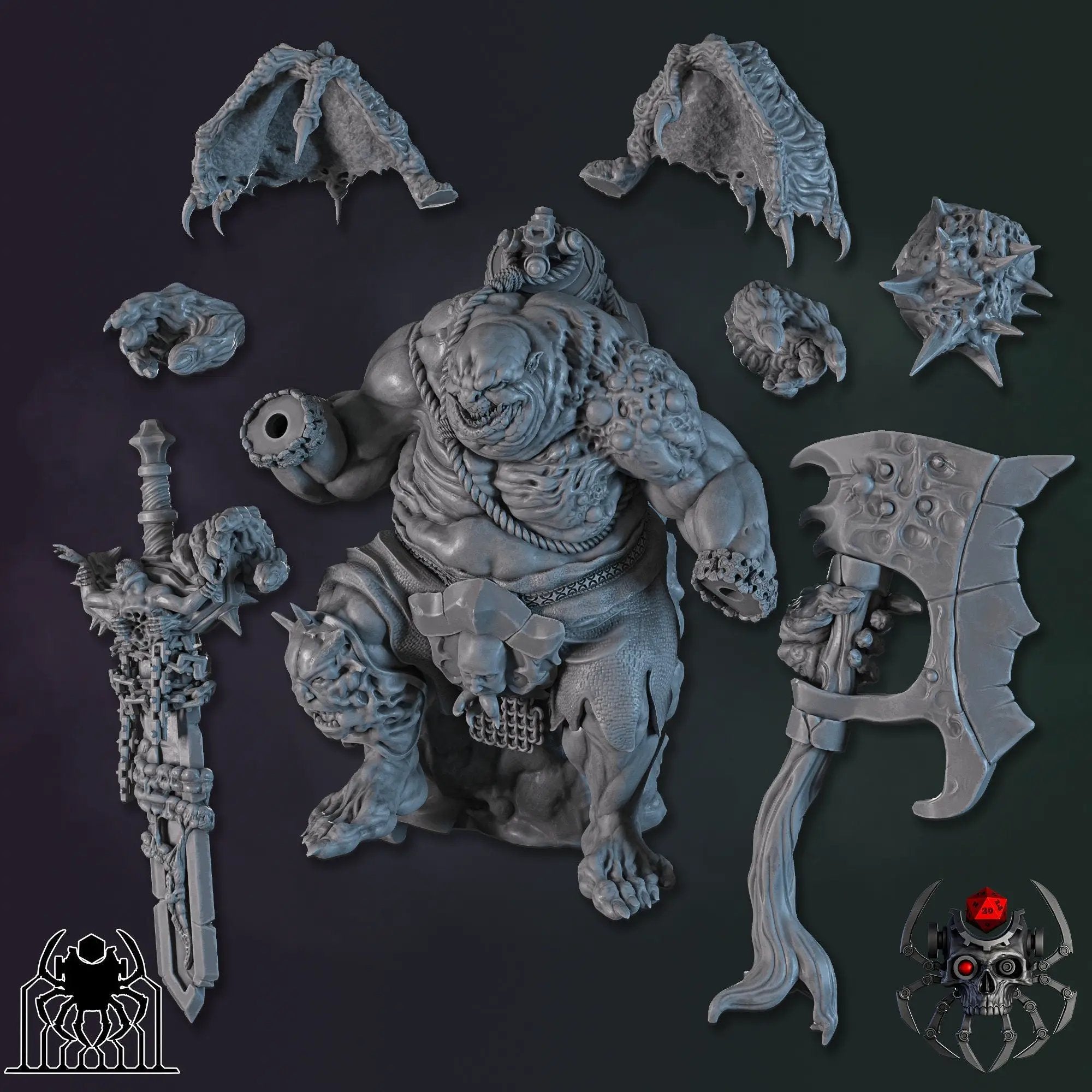 3D Printed Lord of the Plague Bringers by EightLegs Miniatures by Last Hope Miniatures
