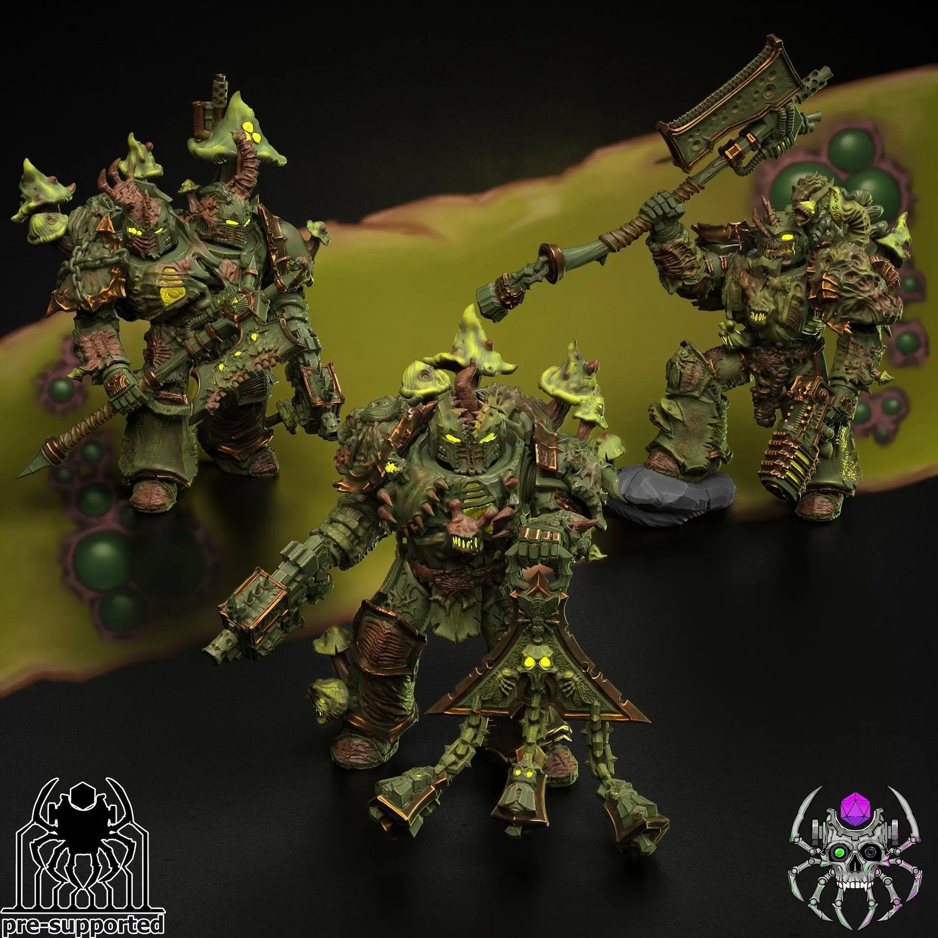 3D Printed Plague Bringer Battle Squad by EightLegsMiniatures by Last Hope Miniatures