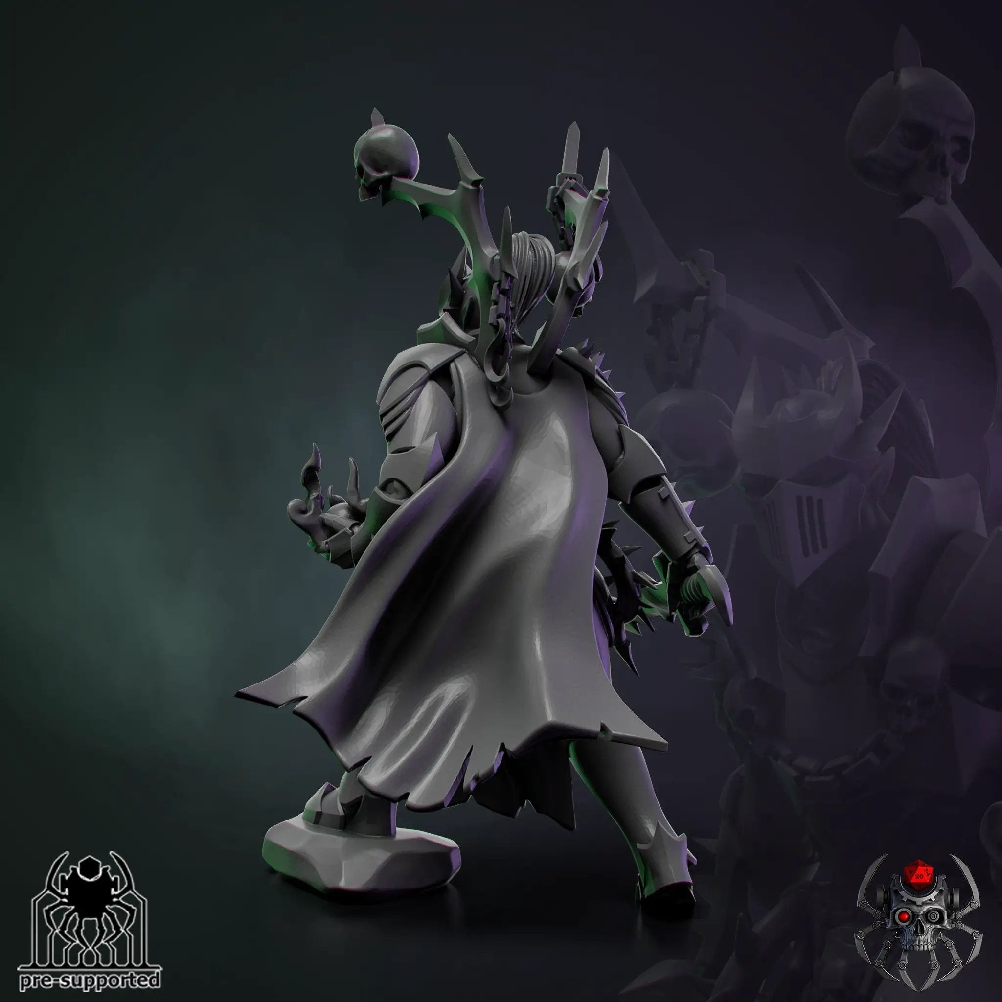 3D Printed Dark Elf Torturer by EightLegsMiniatures by Last Hope Miniatures